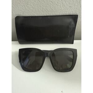 Massimo Dutti Square Black Sunglasses 50-20-150 Green Lens